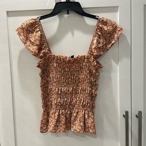 Flutter tank floral blush pink